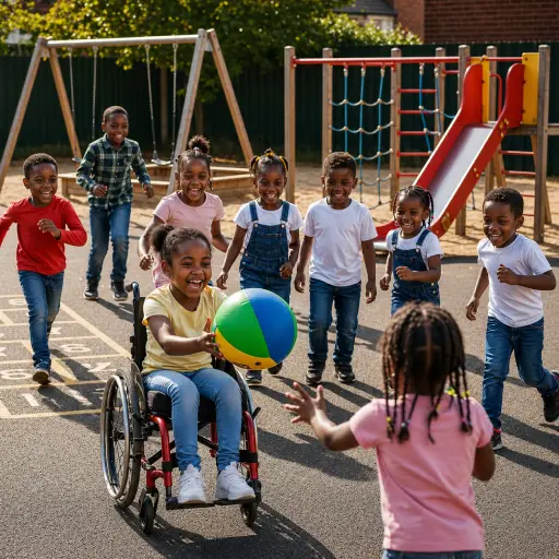 Des enfants qui jouent au ballon